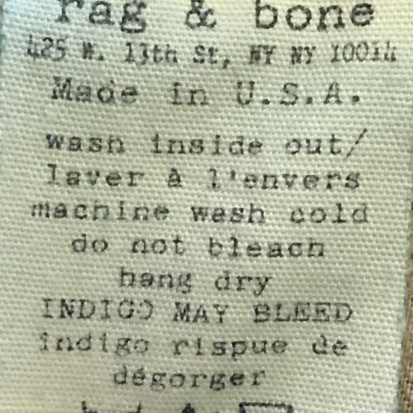 Rag & Bone High Rise Skinny Jeans Women 27 Blue Distressed Dark Wash Stretch - Picture 13 of 13